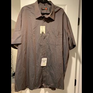 Vintage Redford Short Sleeve Button Down Gray Iridescence Size 50